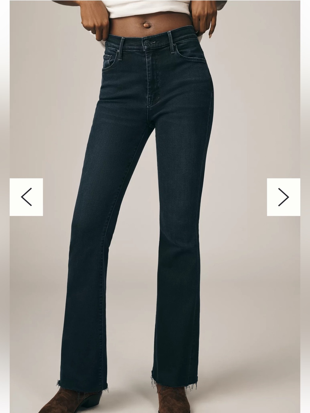 MOTHER Weekender Fray Mid-Rise Flare Jeans